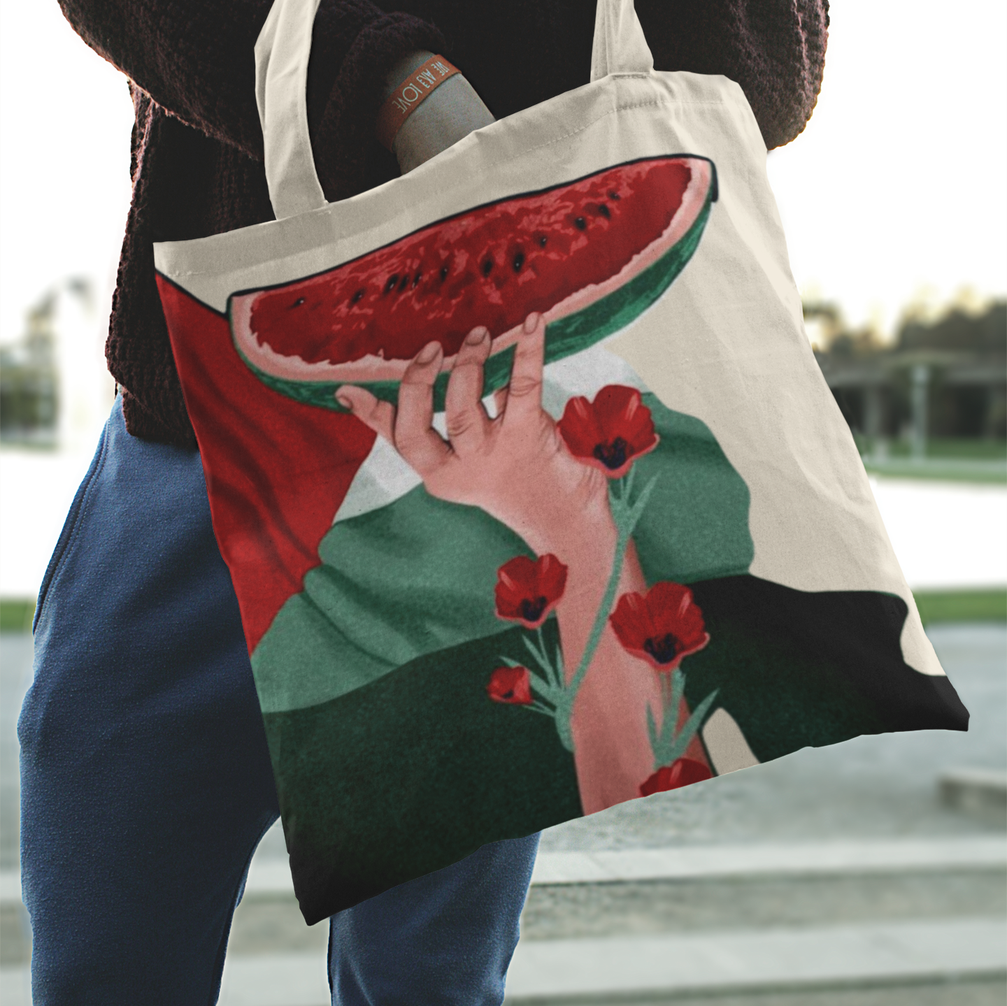 Watermelon Palestine Tote Bag - Tote Nama