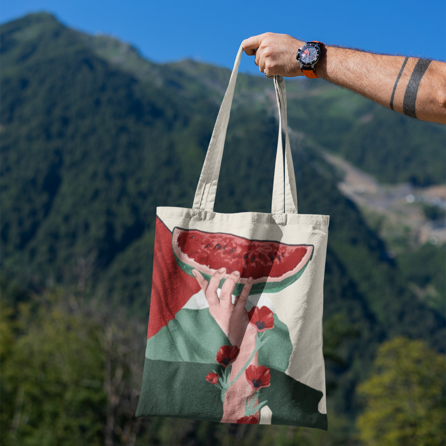 Watermelon Palestine Tote Bag - Tote Nama